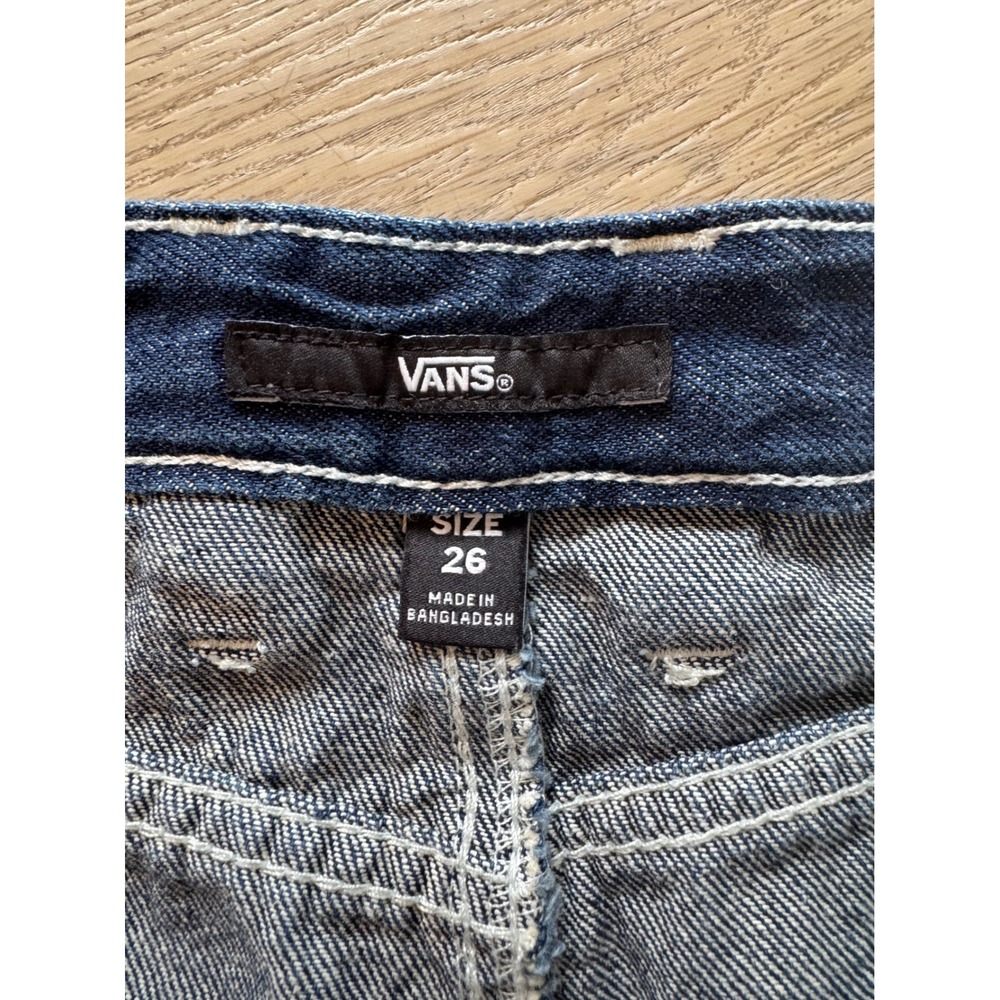 Vans Groundwork Long Denim Shorts Jorts Dark Wash Carpenter Skate Size 26 - Picture 6 of 10